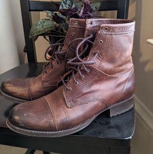 Frye Short Leather Combat Boot